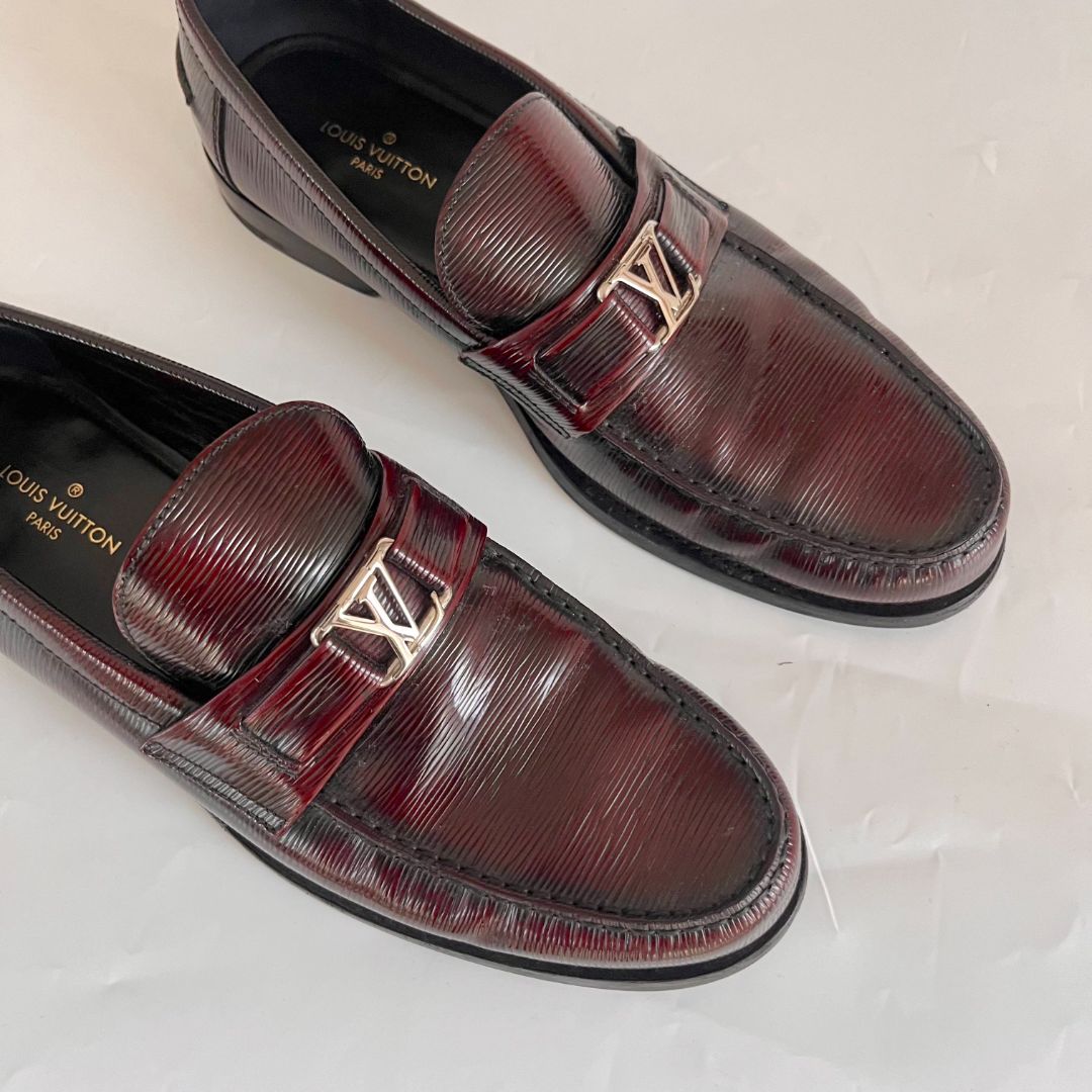 Louis Vuitton Burgundy Mens Loafer, 8.5 - BOPF | Business of Preloved Fashion Louis Vuitton Burgundy Mens Loafer, 8.5 - BOPF | Business of Preloved Fashion