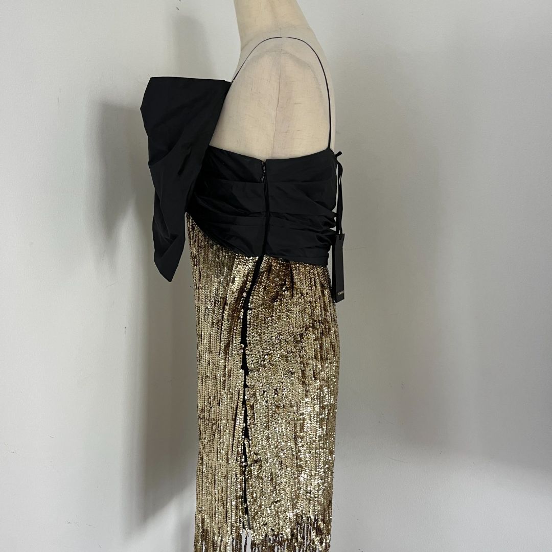 Pinko Black and Gold Sequin Dress - BOPF | Business of Preloved Fashion Pinko Black and Gold Sequin Dress - BOPF | Business of Preloved Fashion