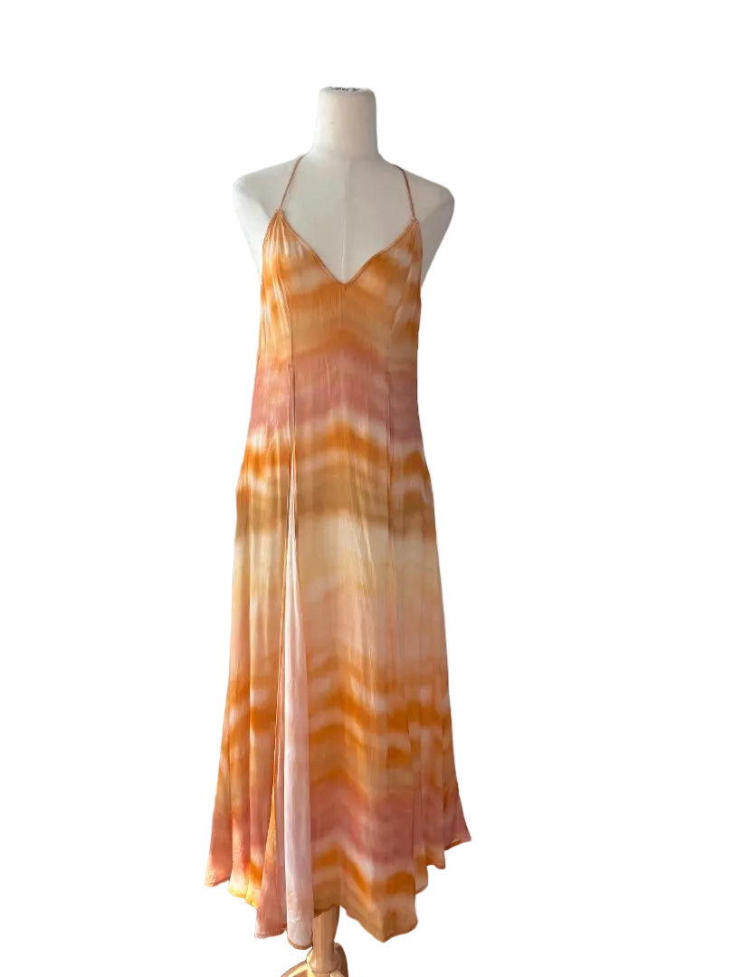 Cult Gaia orange/beige maxi cover dress - BOPF | Business of Preloved Fashion Cult Gaia orange/beige maxi cover dress - BOPF | Business of Preloved Fashion