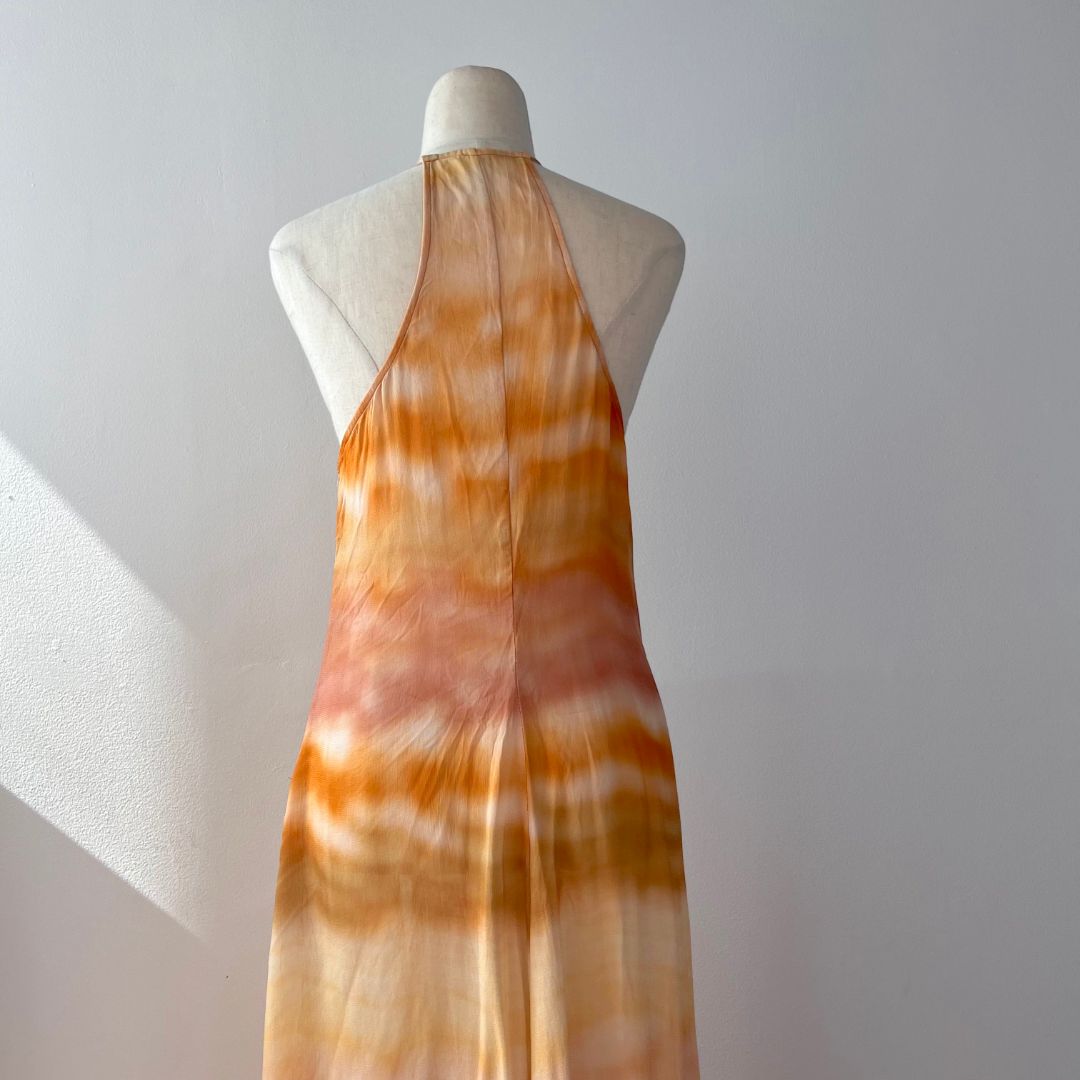 Cult Gaia orange/beige maxi cover dress - BOPF Cult Gaia orange/beige maxi cover dress - BOPF