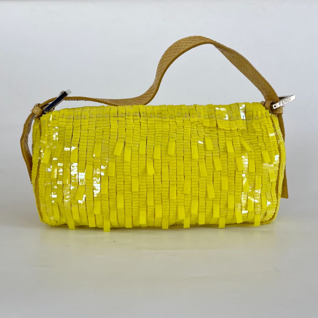 Fendi Ponyhair Sequin Baguette Shoulder Bag