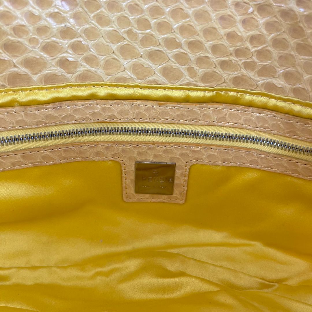 Fendi yellow sequin baguette bag
