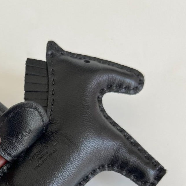 Hermès So Black Touch PM Rodeo Bag Charm Matte Alligator Saddle Limited Edition