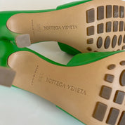 Bottega Veneta Green Square Toe Stretch Mule, 39.5