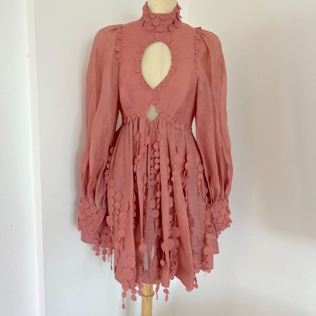 Zimmermann Concert Disc Silk-Linen Mini Dress - BOPF | Business of Preloved Fashion Zimmermann Concert Disc Silk-Linen Mini Dress - BOPF | Business of Preloved Fashion