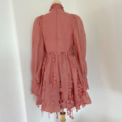 Zimmermann Concert Disc Silk-Linen Mini Dress