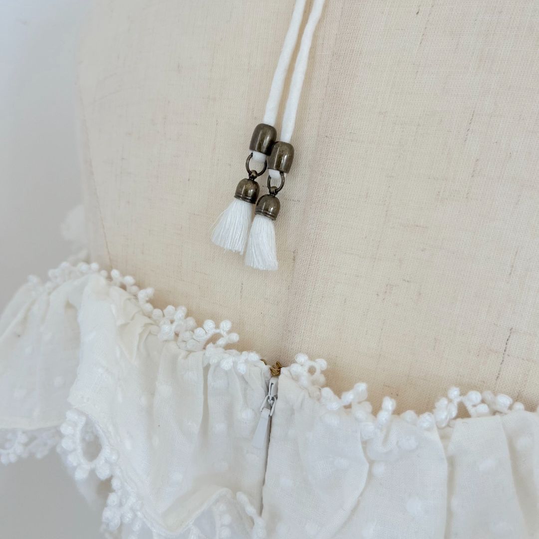Zimmermann white off-shoulder mini embroidered dress