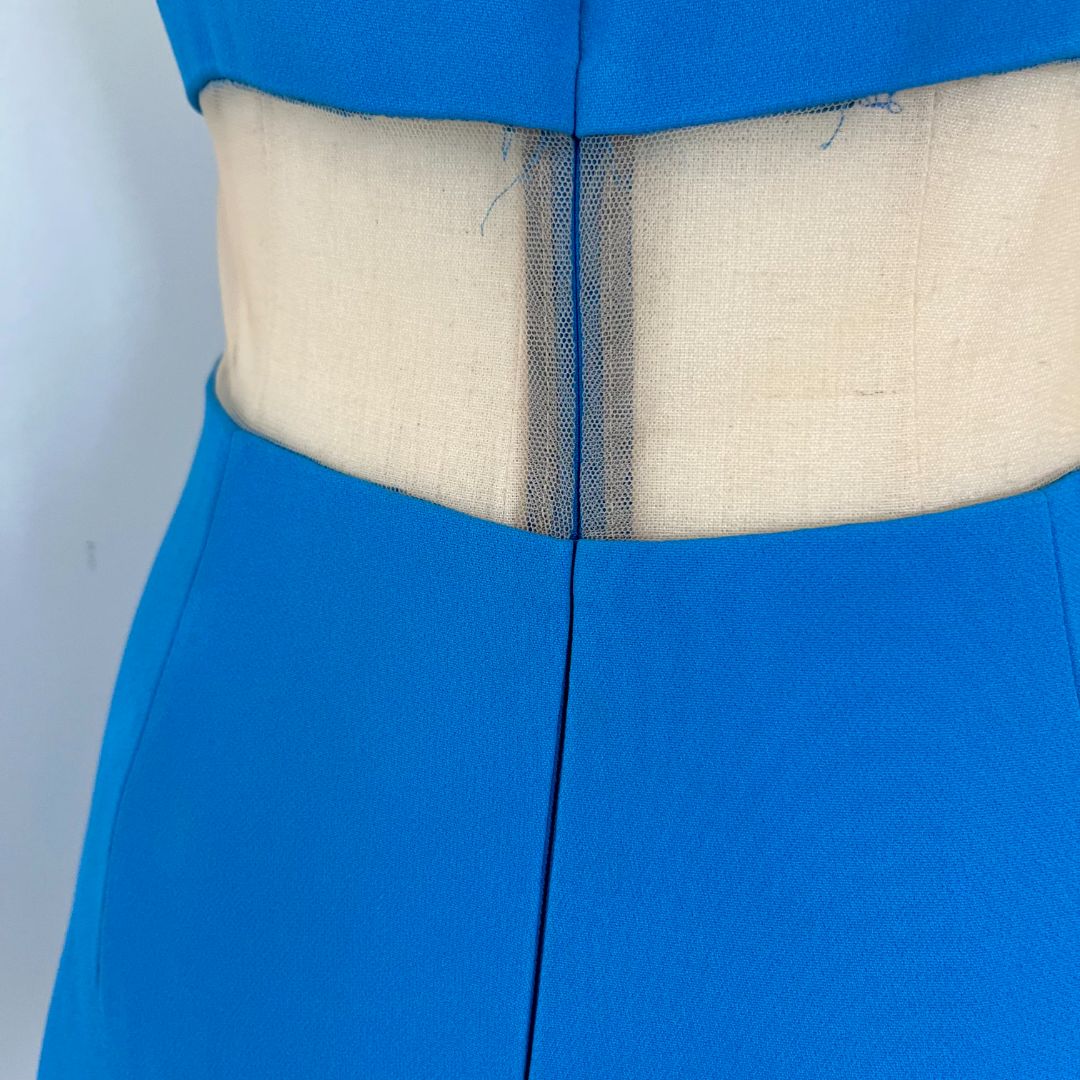 David Koma blue mini dress with crystal straps - BOPF | Business of Preloved Fashion David Koma blue mini dress with crystal straps - BOPF | Business of Preloved Fashion