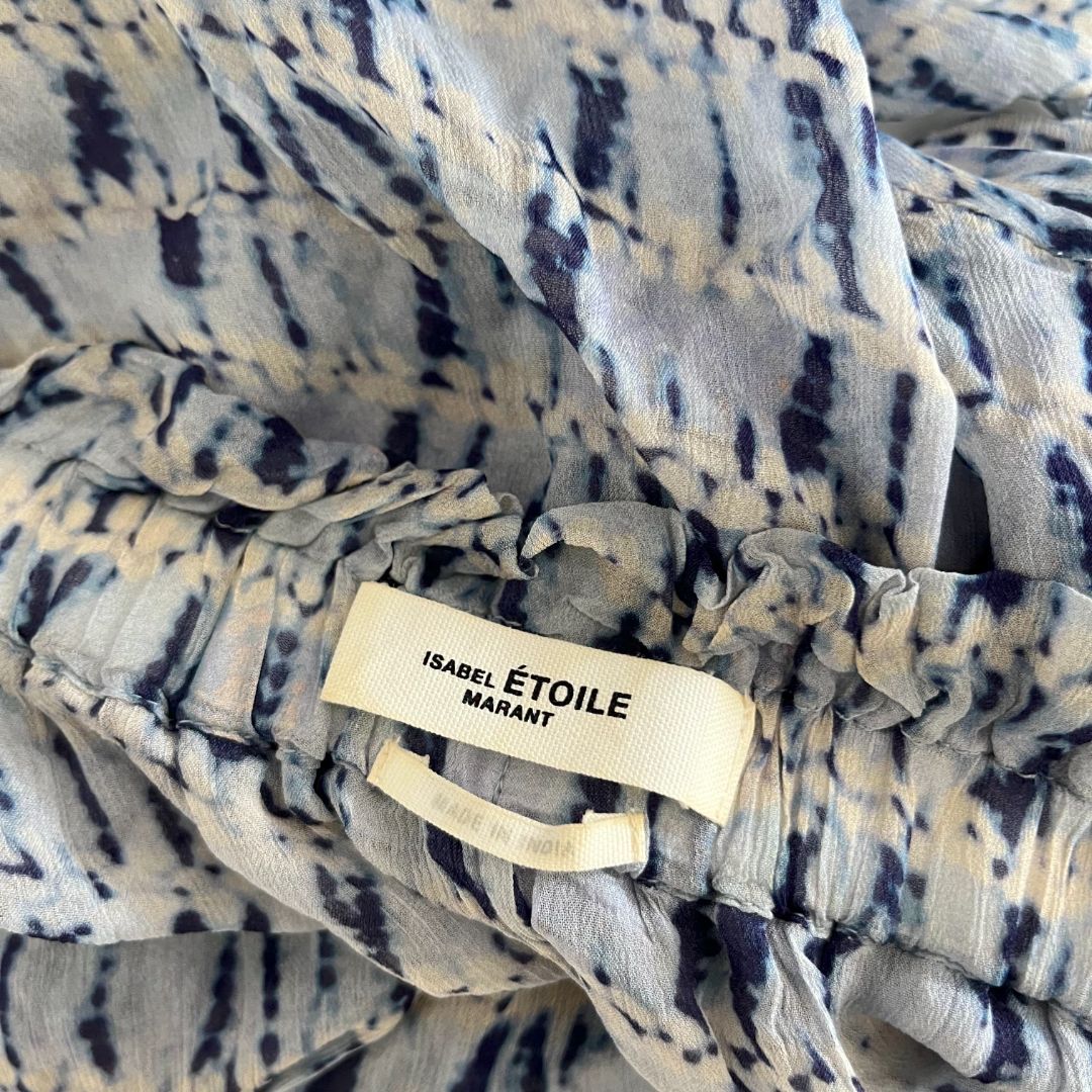 Isabel Marant printed sleeveless ruffle top with matching shorts
