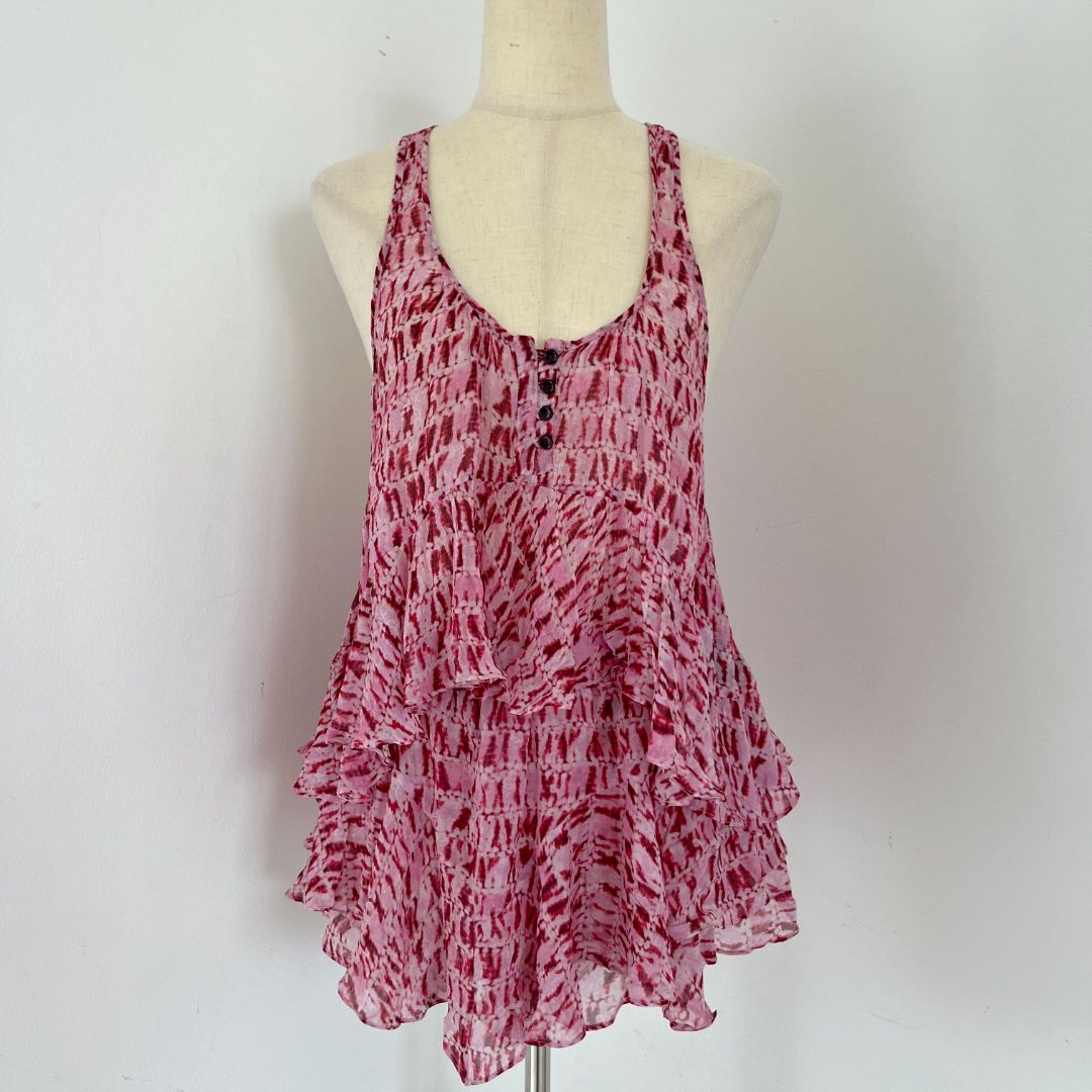 Isabel Marant printed sleeveless ruffle top  and shorts