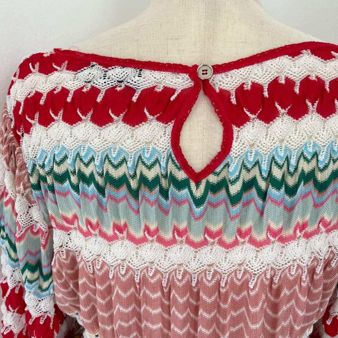 Missoni Mare knitted red/white multicolor playsuit