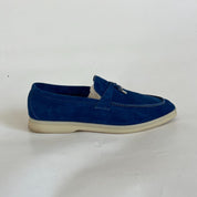 Loro Piana Summer Charms Walk Suede Loafers, 42