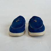 Loro Piana Summer Charms Walk Suede Loafers, 42