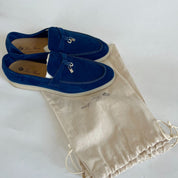Loro Piana Summer Charms Walk Suede Loafers, 42