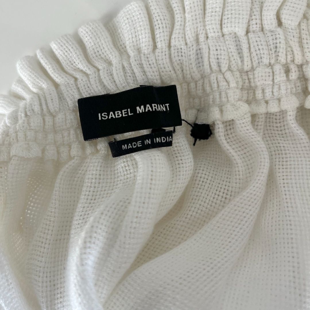 Isabel Marant white two piece linen set runway piece