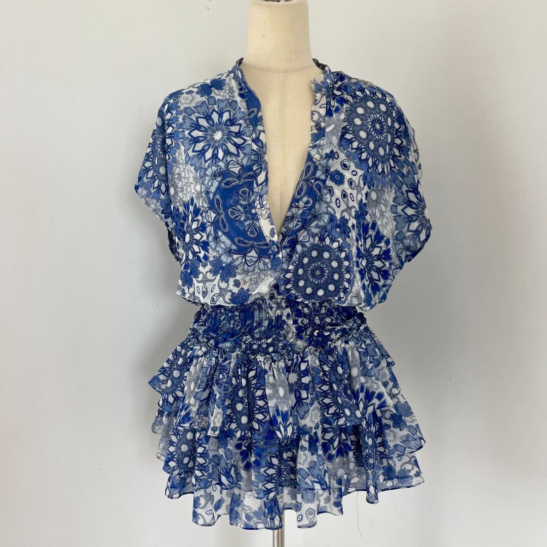 misa floral mini dress Misa blue floral printed mini dress - BOPF