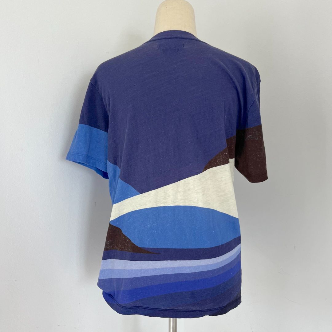 Isabel Marant blue cotton printed t shirt