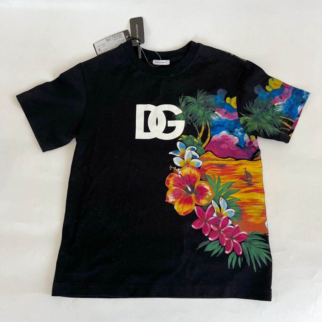 Dolce & Gabbana Hawaii print children’s cotton t shirt