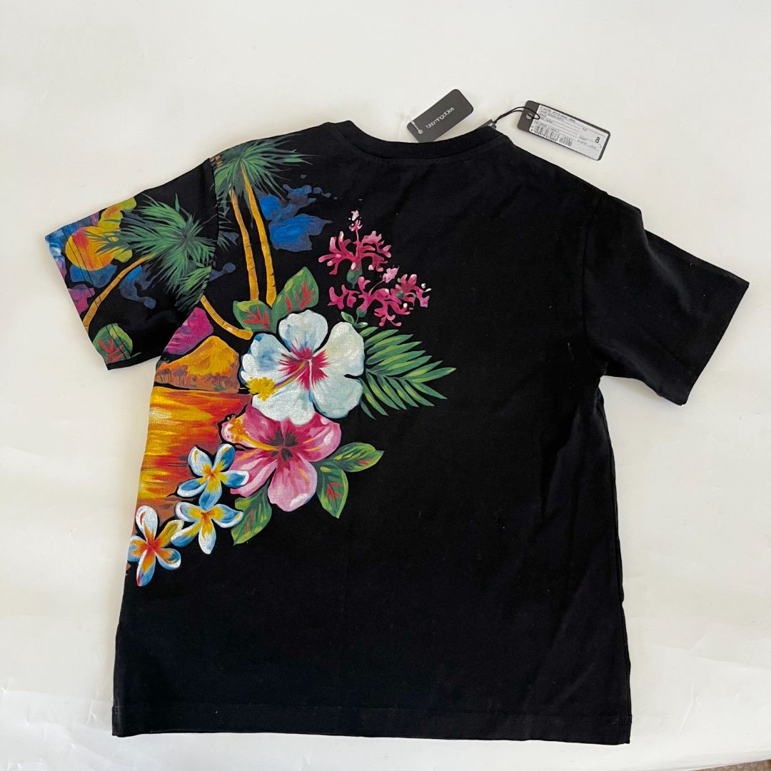 Dolce & Gabbana Hawaii print children’s cotton t shirt