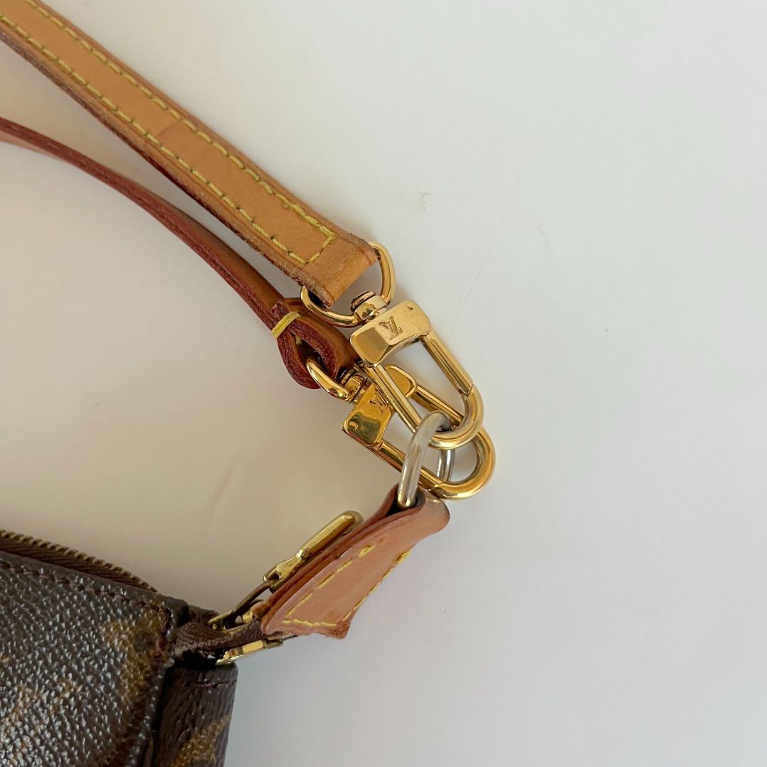 Louis Vuitton Brown Monogram Canvas Pochette Accessoires Shoulder Bag -  BOPF
