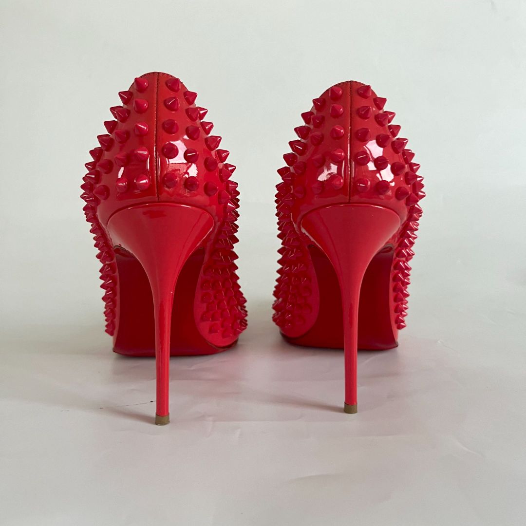 Christian Louboutin Red Spike Pumps, 39 BOPF Business of