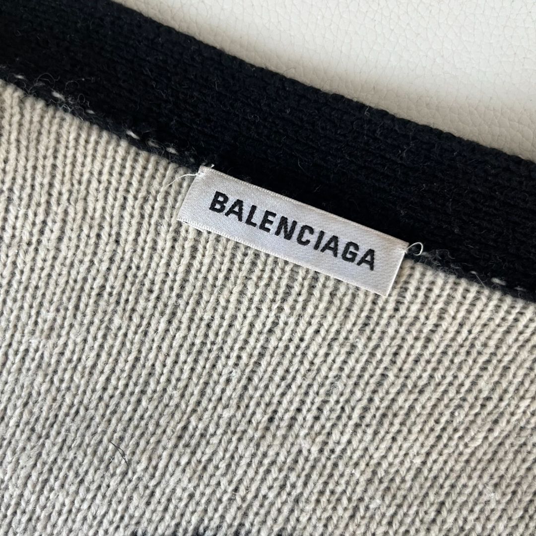 Balenciaga logo oversized knitted cardigan