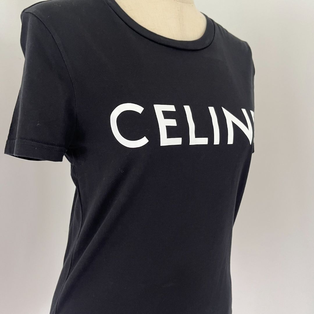 Celine black logo t shirt