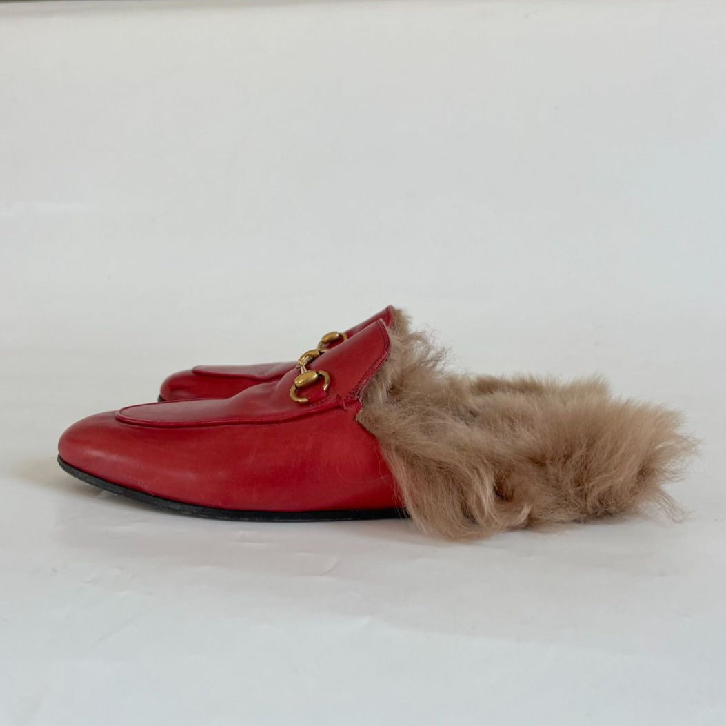 Gucci leather Princetown Backless Loafers, 39