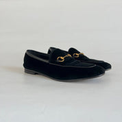 Gucci black velvet Jordaan loafer, 38.5