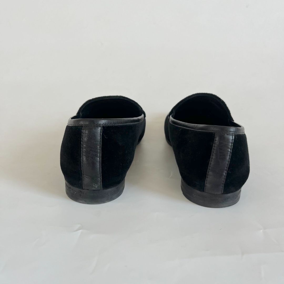 Gucci black velvet Jordaan loafer, 38.5