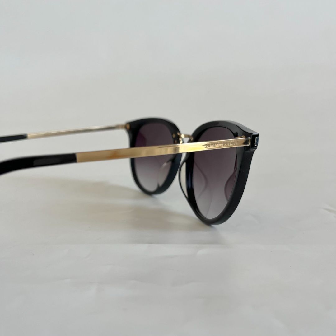 Saint Laurent Black classic round sunglasses