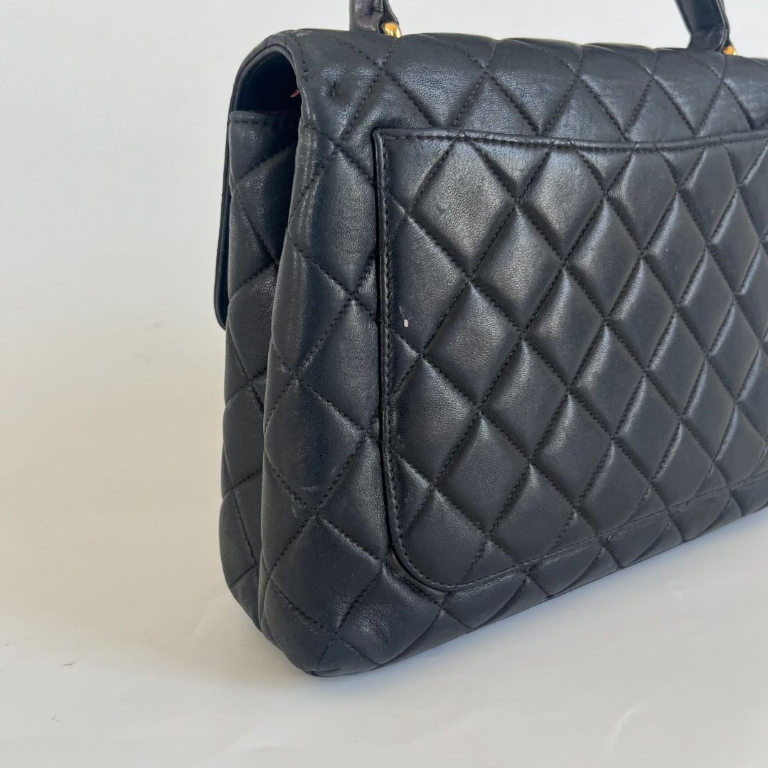 Chanel black vintage kelly quilted bag - BOPF