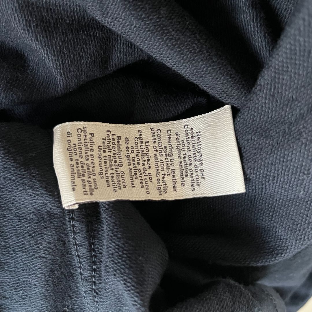 Hermes Navy Crew Neck Cotton T-shirt