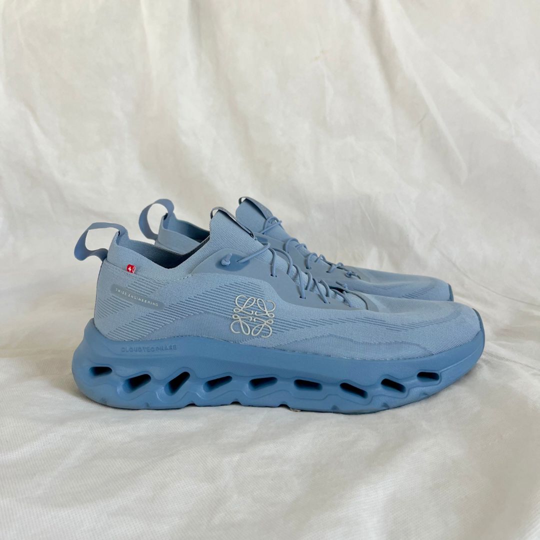 Loewe x On Cloudtilt Light Blue Stretch Recycled-Knit Sneaker