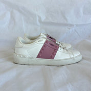 Valentino White/Purple Rockstud Lace Up Sneaker, Shoes