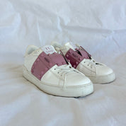 Valentino White/Purple Rockstud Lace Up Sneaker, Shoes