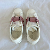 Valentino White/Purple Rockstud Lace Up Sneaker, Shoes