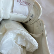Valentino White/Purple Rockstud Lace Up Sneaker, Shoes
