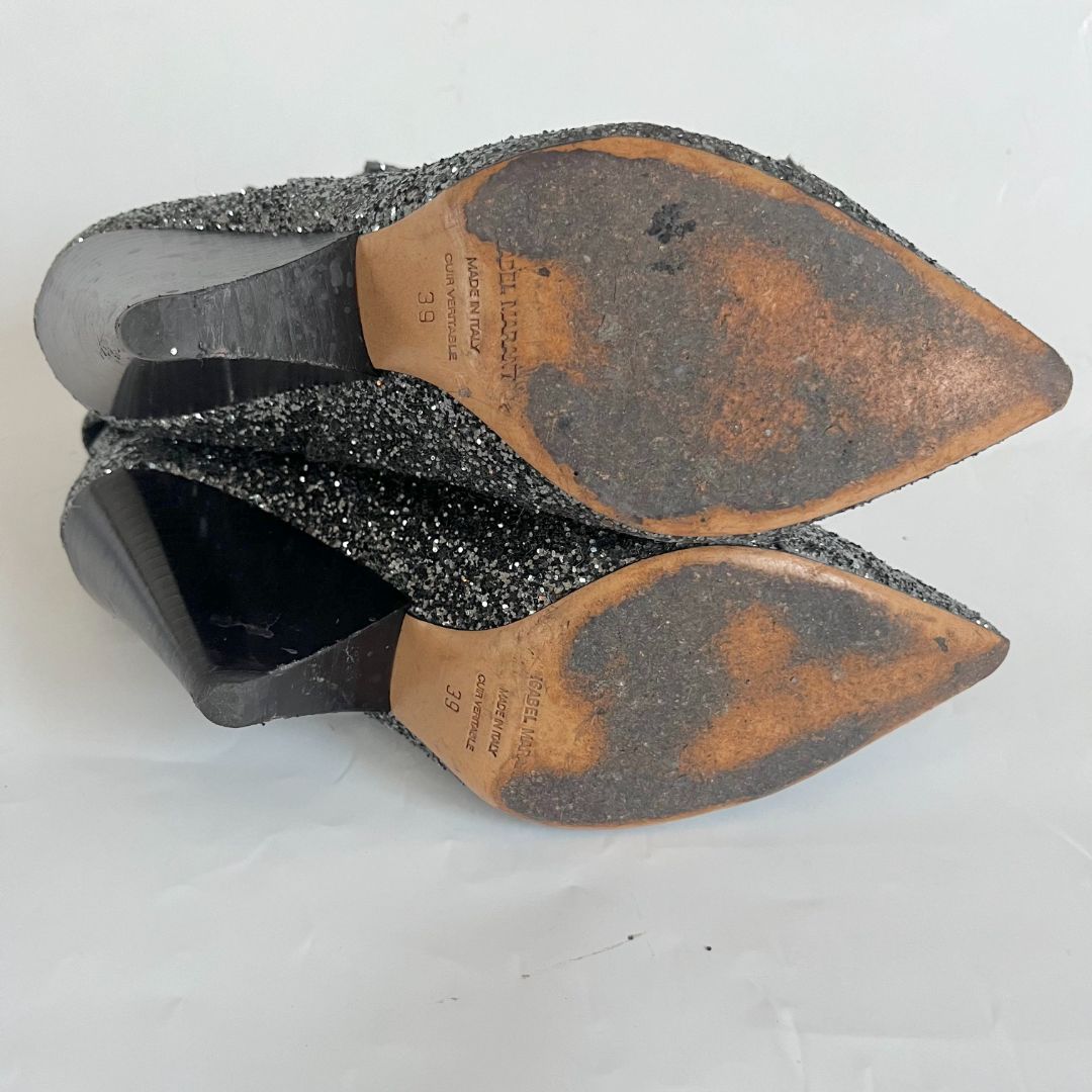 Isabel Marant Luliana Glitter Ankle Boots, 39