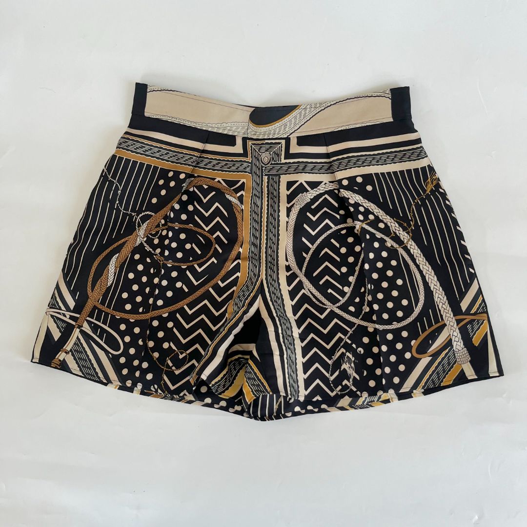 Hermès silk shorts printed ss23 with pockets