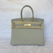 Hermès Gris Perle GHW Birkin 30 Touch Togo /Alli Missi Mat Bag, 30