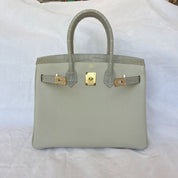 Hermès Gris Perle GHW Birkin 30 Touch Togo /Alli Missi Mat Bag, 30