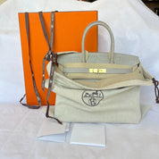 Hermès Gris Perle GHW Birkin 30 Touch Togo /Alli Missi Mat Bag, 30