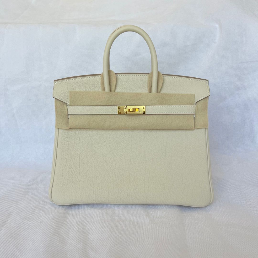 Hermes Birkin 25 Togo Craie GHW Bag