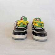 Louis Vuitton Black Grey Upcycled Trainer Sneakers, UK 10