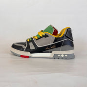 Louis Vuitton Black Grey Upcycled Trainer Sneakers, UK 10