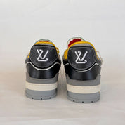 Louis Vuitton Black Grey Upcycled Trainer Sneakers, UK 10