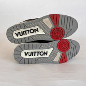 Louis Vuitton Black Grey Upcycled Trainer Sneakers, UK 10