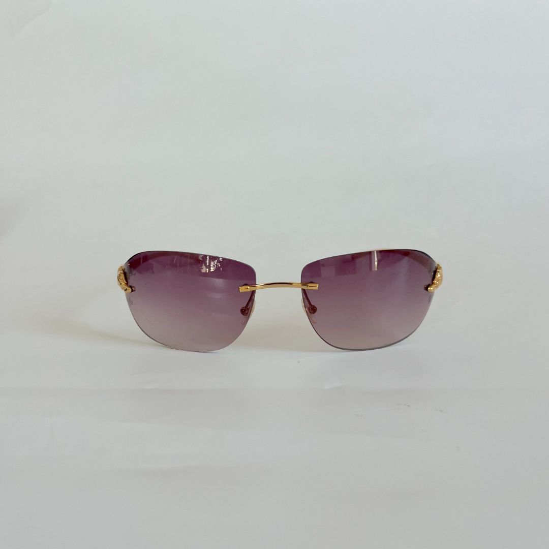 Cartier Gradient Panthere De Cartier Rimless Sunglasses