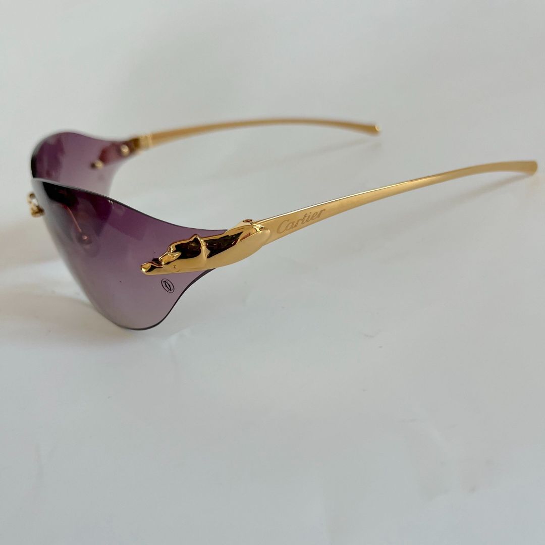 Cartier Gradient Panthere De Cartier Rimless Sunglasses